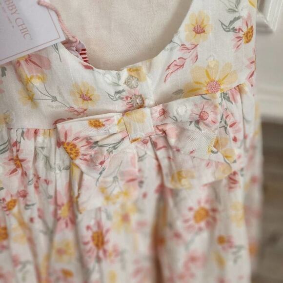 SHABBY Chic floral organic cotton‎ tiered sundress toddler size 4T new!!! - Picture 6 of 9